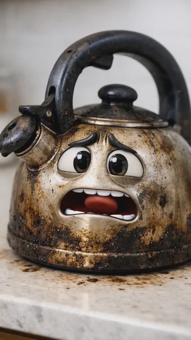 Грязный чайник? Не покупай химию! Покажу Эко способ! #чайник #уборка #чистка #посуда #мытьепосуды