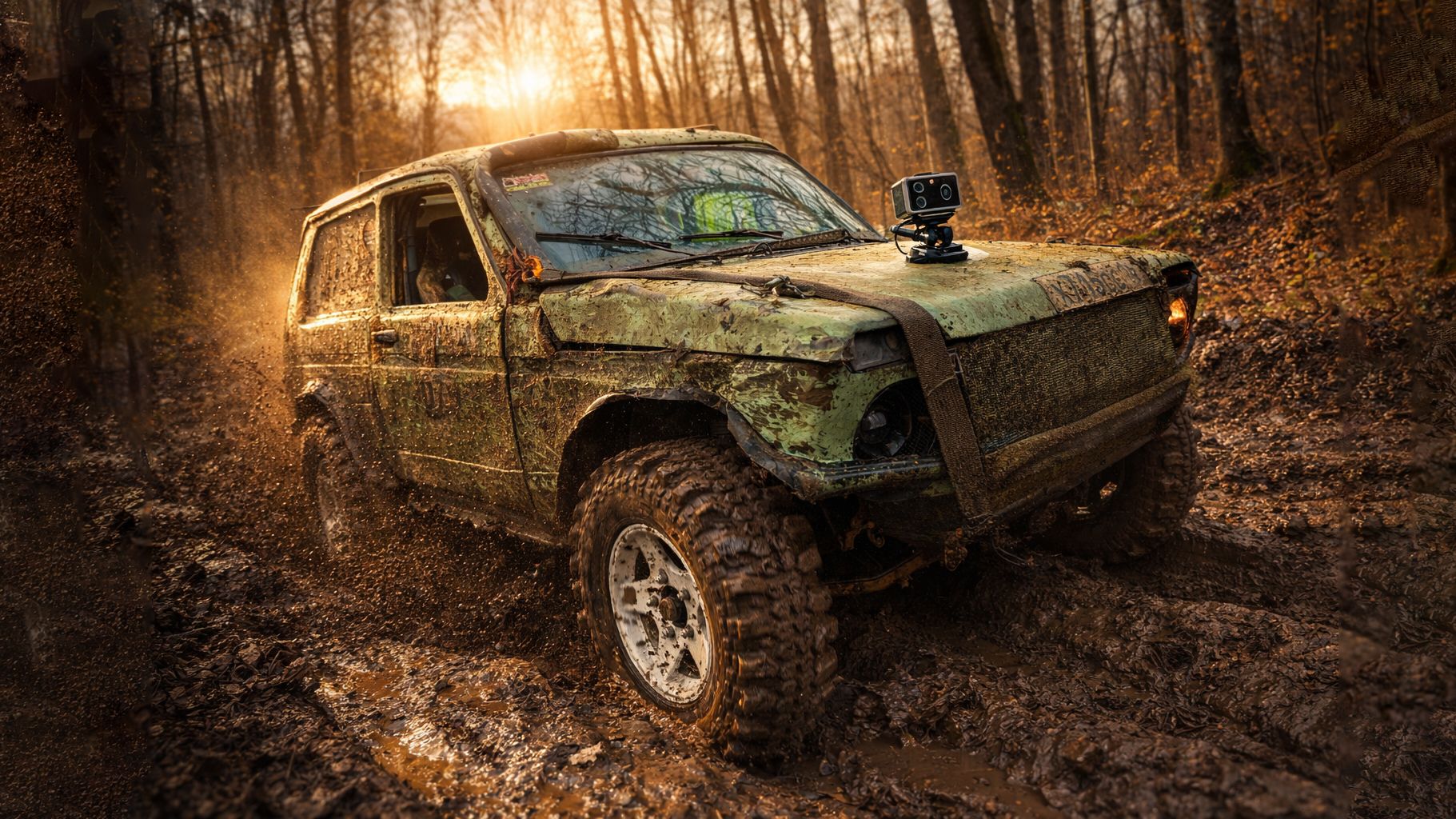 Полный проезд лесного спец. участка от первого лица  Экипаж на зеленой Нивке Карлсон 61