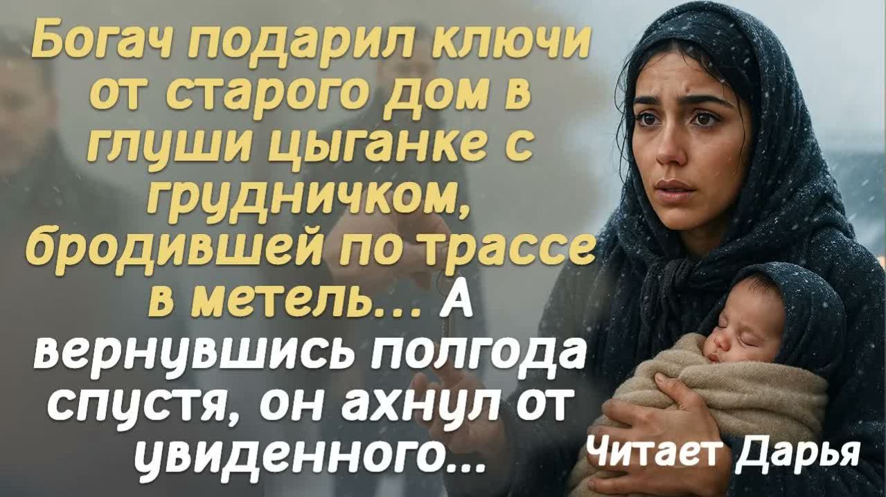 Жизненные истории. Богач подарил ключи от старого дом в глуши цыганке с грудничком бродившей по