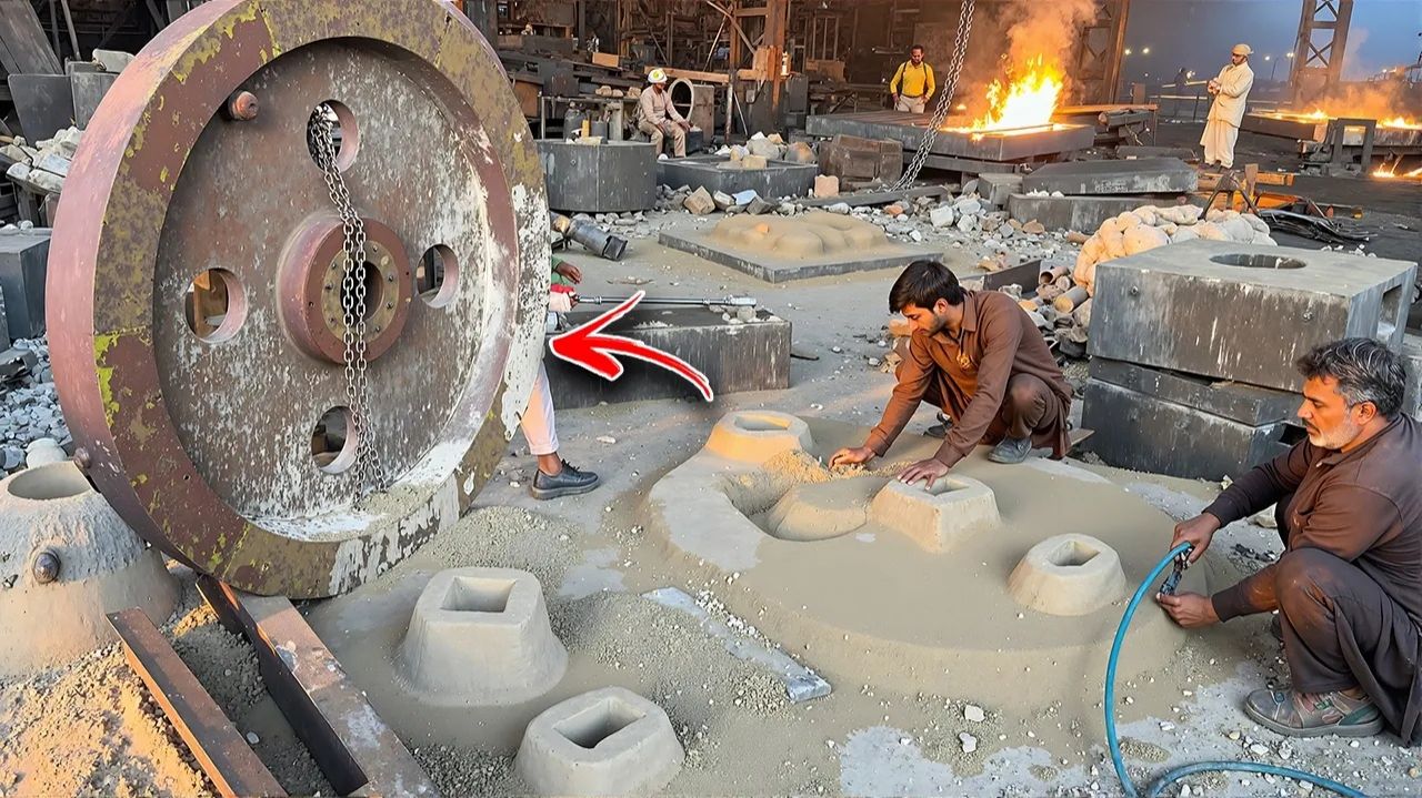 😱 ОНИ ДЕЛАЮТ ОГРОМНЫЕ ПРОМЫШЛЕННЫЕ ДЕТАЛИ НА СТАНКАХ 100-ЛЕТНЕЙ ДАВНОСТИ!