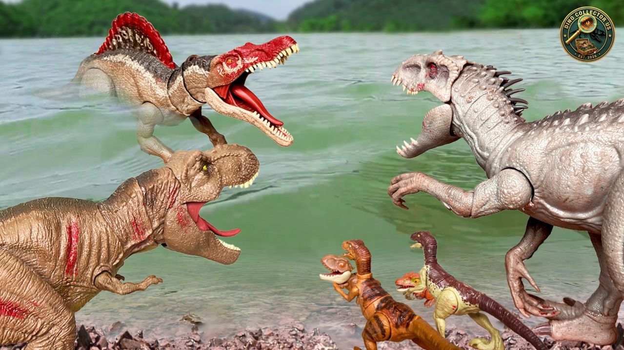 мультик с игрушками СПИНОЗАВР против ТИ-РЕКСА и МОЗАЗАВРА🦖 Коллекция юрского периода Фильм игрушки