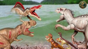 мультик с игрушками СПИНОЗАВР против ТИ-РЕКСА и МОЗАЗАВРА🦖 Коллекция юрского периода Фильм игрушки