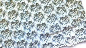 Красивый ажурный узор спицами с рельефом ⭐ Для джемпера, топа, косынки ⭐ Схема