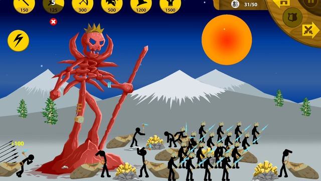 Stick War Legacy, миссия 311 ( Insane, без баффов, гальванический скин)