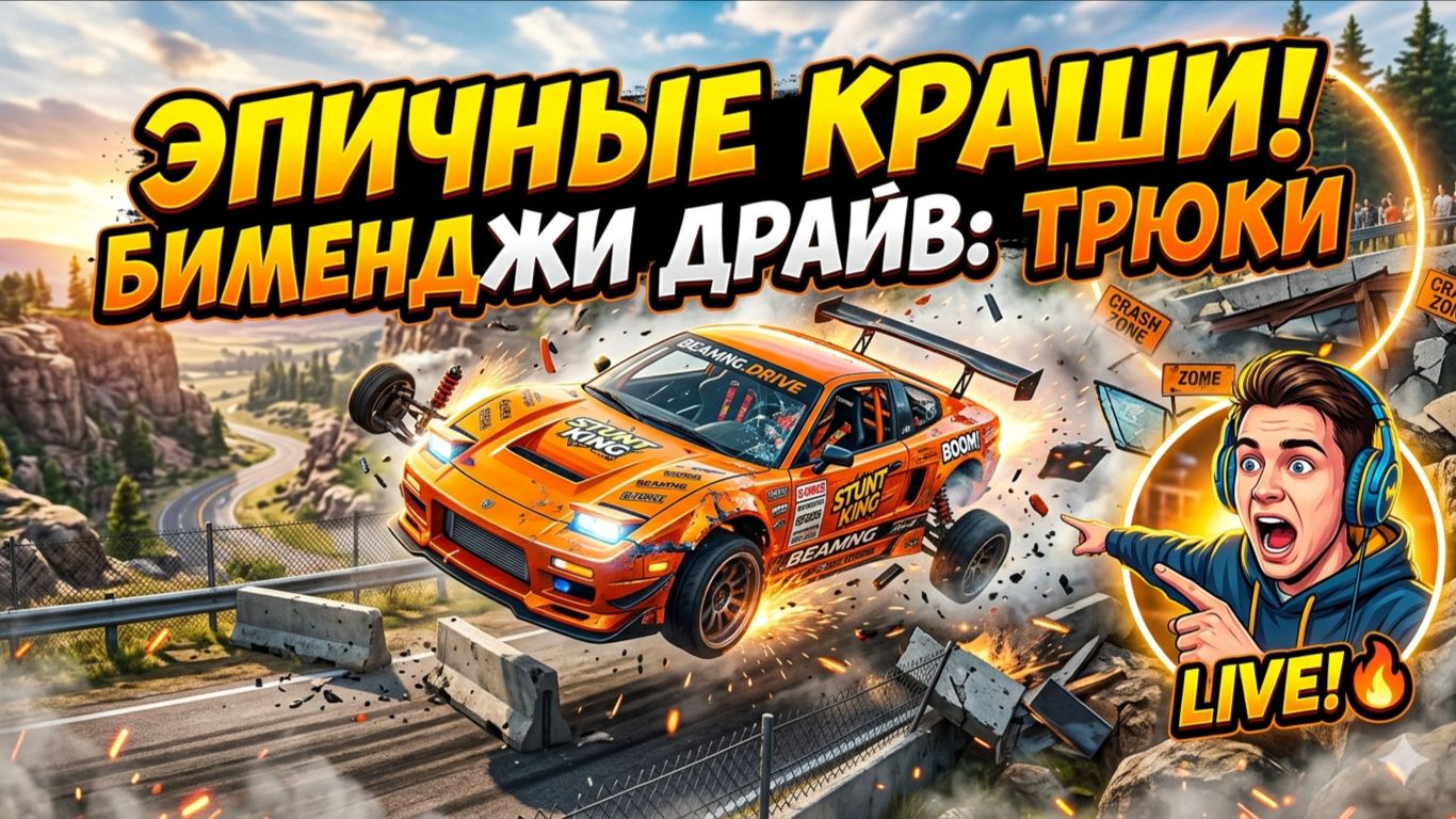 BeamNG.drive! РЕАЛИСТИЧНЫЙ КРАШ-ТЕСТ МАШИН !!!