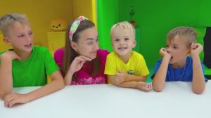 Дети и челлендж 4 цветные комнаты