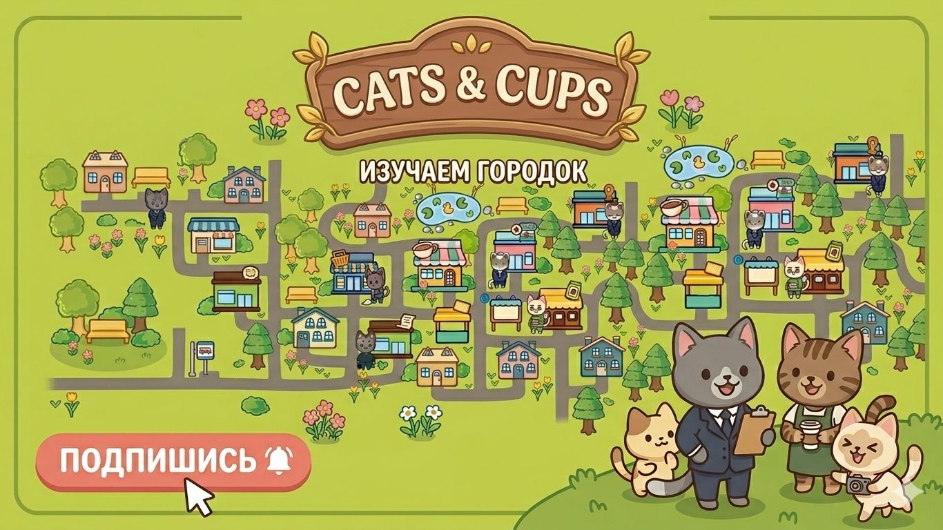 Уютные будни в Cats & Cups ☕️ Изучаем город #3
