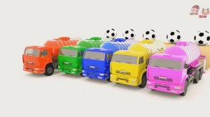 учимся с помощью яйца-сюрприза с резервуаром для воды учимся с помощью грузовика с футбольным мячом