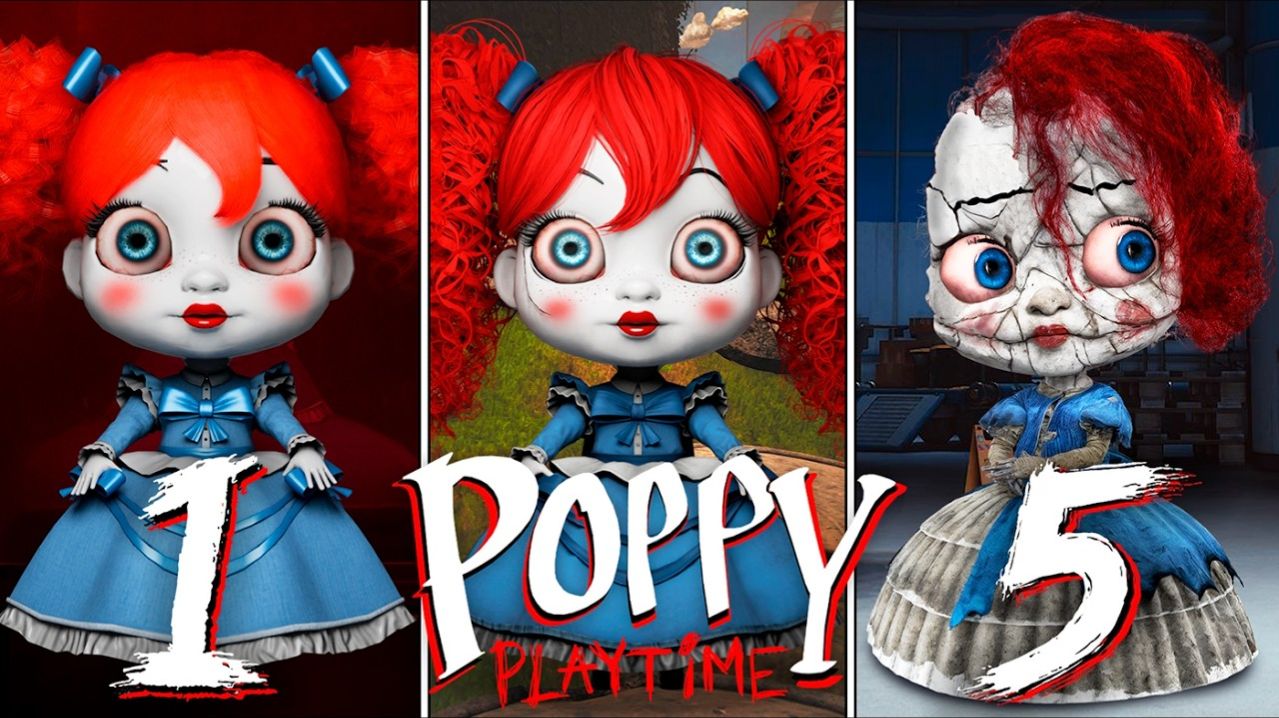 Поппи Плейтайм КАК ИЗМЕНИЛАСЬ ПОППИ С 1 ПО 5 ГЛАВУ - игра Poppy Playtime