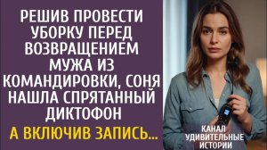 Истории из жизни: Решив убраться перед возвращением мужа из командировки, нашла спрятанный диктофон…