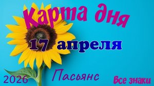 Карта дня🎁 17 апреля 🌞💐Пасьянс. Тайм-код в описании 🦢