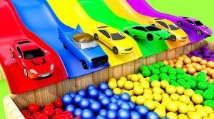 Учим цвета с помощью игрушечного автомобиля и летающей машинки для детей Образовательная 3D-анимация