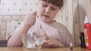 первый слайм, который я сделала.