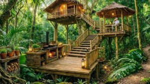 Я построил надёжный домик на дереве и прожил два месяца в одиночку в лесу.