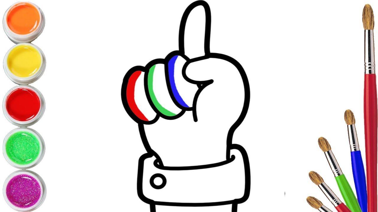 Мультик для детей-Как нарисовать РУКУ/Рисование РУКИ для детей