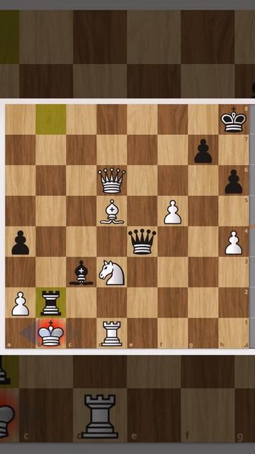 Белые с лишним конём напали на чёрного ферзя, однако чёрные оригинально ставят мат