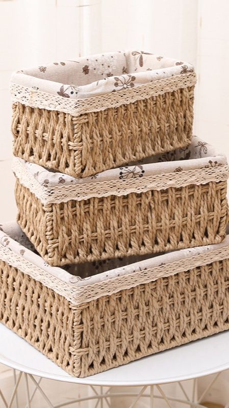 Стильные плетеные корзины