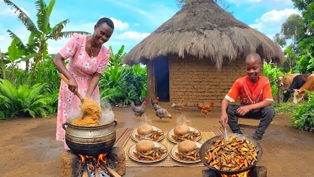 Готовлю для мужа традиционные африканские деревенские блюда. Жизнь в Кении