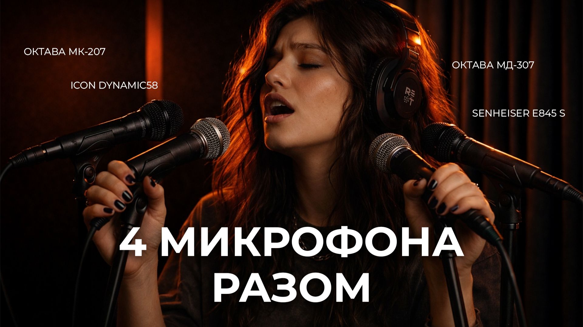 Сравниваем 4 концертных ручных микрофона. Октава МК-207, МД-307, Senheiser E845 S, ICON DYNAMIC58