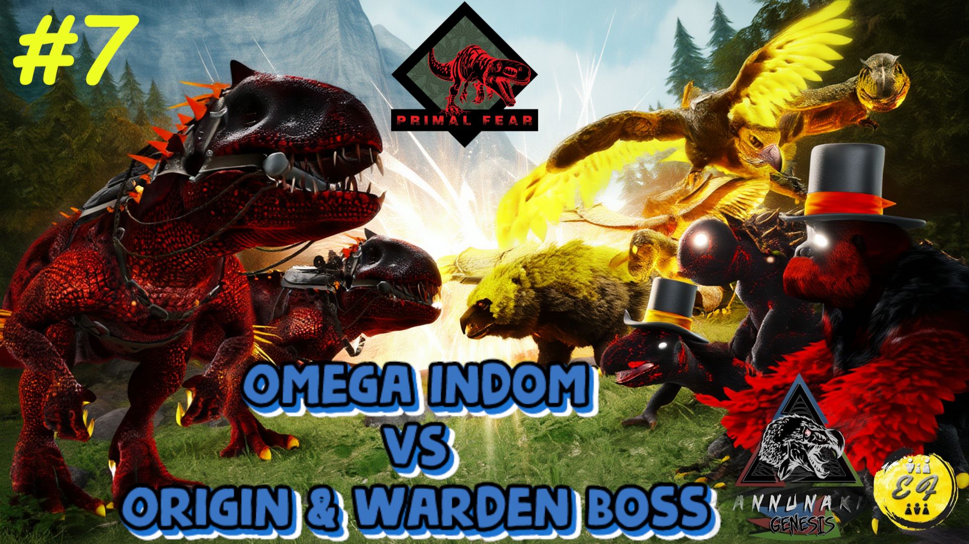 С Omega Indominus Rex против двух ВСЕЛЕННЫХ: Origins (Primal Fear) и Wardens (Annunaki) | ARK #7