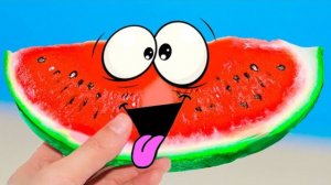 🍿 Сделал ОГРОМНЫЙ ЖЕЛЕЙНЫЙ АРБУЗ И ЦВЕТНОЙ ПОПКОРН