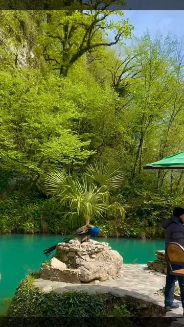 Голубое озеро в горах Абхазии