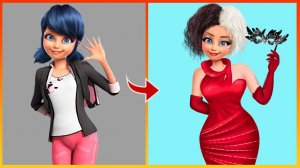 Черно-белый шик: Леди Баг - Раскраска для детей