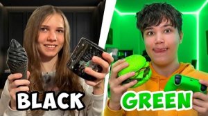 Черный vs зеленый челлендж