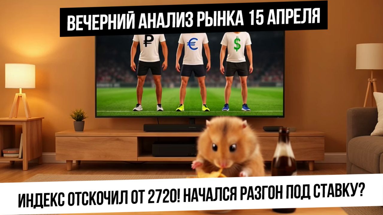 Вечерний анализ рынка 15 апреля. Индекс отскочил от 2720! Идем на 2800? Рубль и спекулятивный разгон