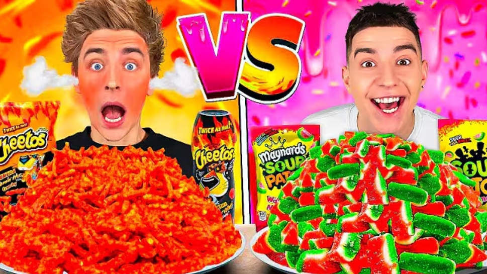 ОСТРАЯ Vs СЛАДКАЯ Vs КИСЛАЯ ЕДА Челлендж!