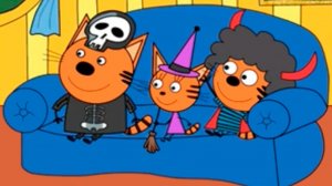 Три Кота ХЭЛЛОУИН Мультфильм - Коржик Карамелька и Компот - Раскраска три кота мультик