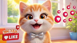 КОТЁНОК Мяу-Мяу 🐱 Детская песенка про котика + Весёлый мультик для малышей + Песни для детей