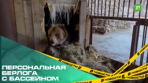 Персональная берлога с бассейном. Медведь Степан переехал в нацпарк Зюраткуль