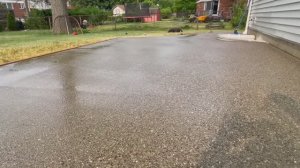 DIY Exposed Aggregate Concrete Patio