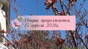16-04-2026 Крым. 15 апреля 2026г.Отдых продолжается.