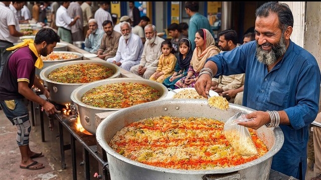 Диги Чана Пулао в Хайдарабади/ароматный нут со специями, луком и йогуртом  | Уличная еда Пакистан