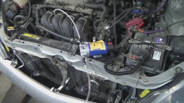 Замена масла. Откачиваю через щуп. Toyota Opa. 1ZZ-FE