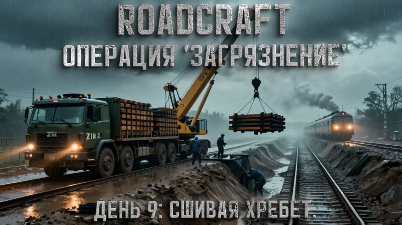 ROADCRAFT | Операция «Загрязнение». День 9: ПЕРВЫЙ ПОЕЗД ПОШЁЛ! МЫ СШИЛИ ЖЕЛЕЗНУЮ ДОРОГУ ИЗ СТАЛИ