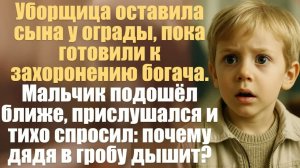 Слушать рассказы онлайн. Реальные истории.  Уборщица оставила сына у ограды, пока готовили к