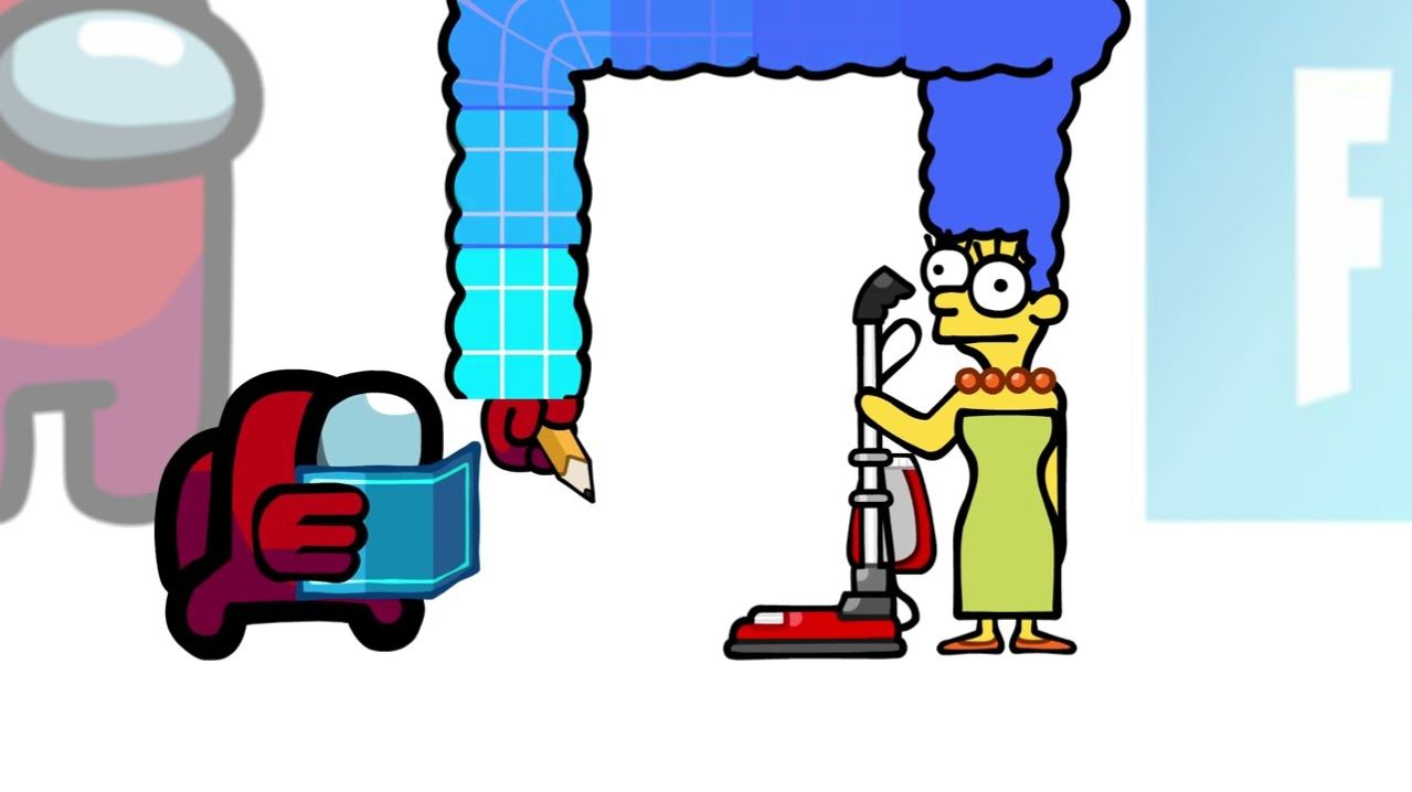 МИНИ АМОНГУС vs Фортнайт + Симпсоны!!