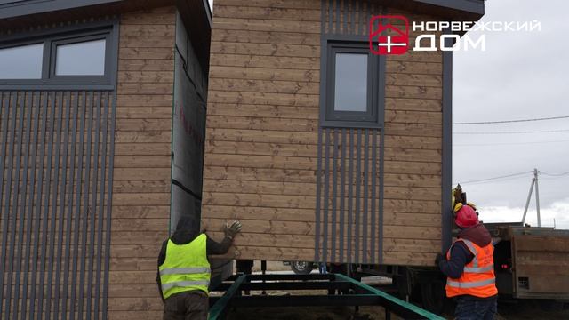 Монтаж дома Норвегия 53 в п.Сокольники