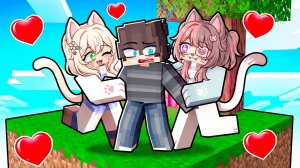 Я ЗАСТРЯЛ С КОШКО ДЕВОЧКАМИ?! 😱 ВСЕ СЕРИИ (Майнкрафт Один Блок)