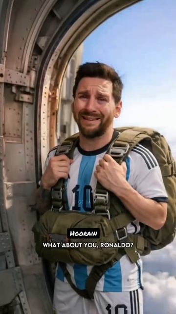 Роналдо падает с самолета