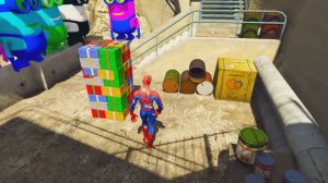 Весёлый ПАУК против Синего Миньона в ГТА 5, новые испытания #12