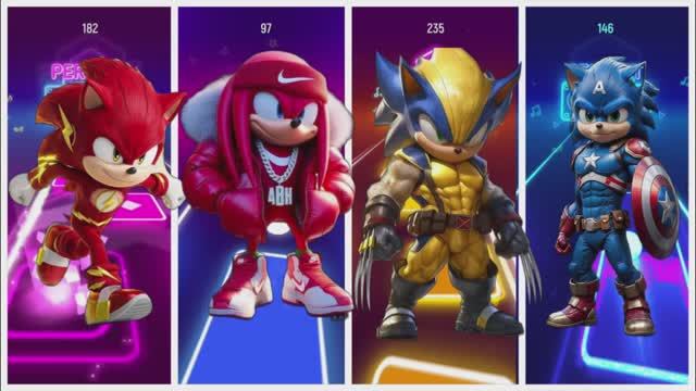 Битва Супер-Соников: Веном Соник, Капитан Еж, Росомаха и Флэш Соник в Тайлс Хоп