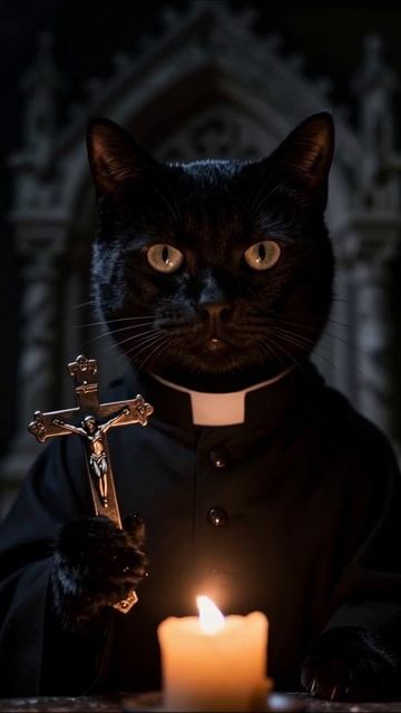 Кот-священник: удивительная трансформация! кот приключения юмор