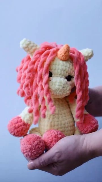 Единорожка крючком #амигуруми #вязаниеигрушек #игрушкаручнойработы #единорогвязаный