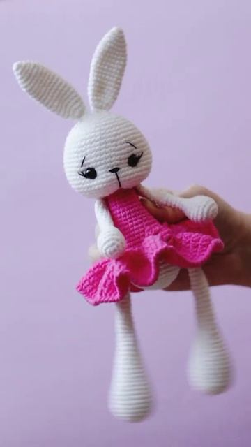 Зайчик крючком в платье балерина #зайкабалерина #зайкавплатье #зайчиккрючком #crochetbunny