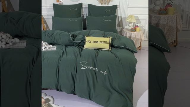 Комплект постельного белья Однотонный Сатин «Оливковая серенада»