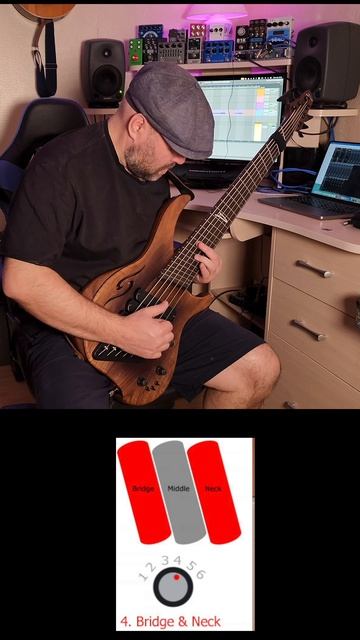 Dingwall ABII  FDV pickups  6 Way Rotary Pickup Selector  Toggles in Series Chordal work